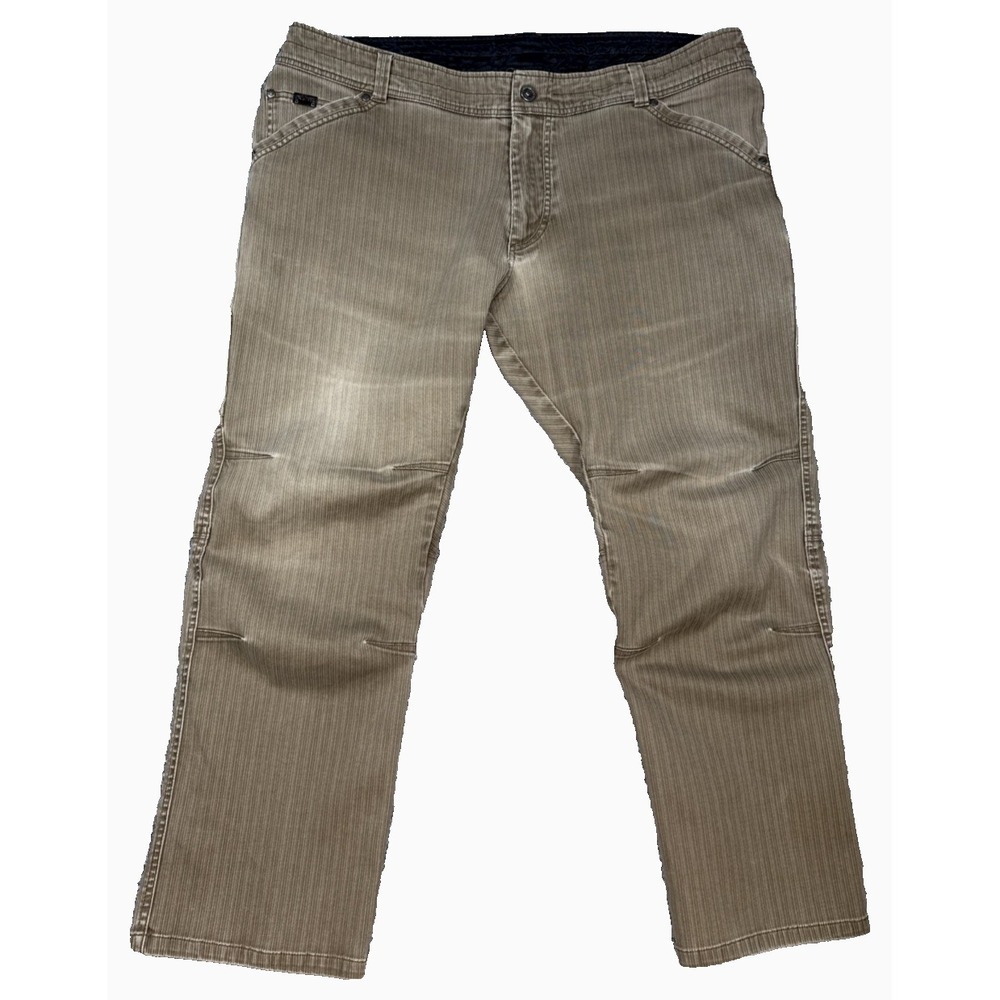 KUHL Hiking Pants‎ Men 42x29 Vintage Patina Dye Tan  Articulated Outdoor